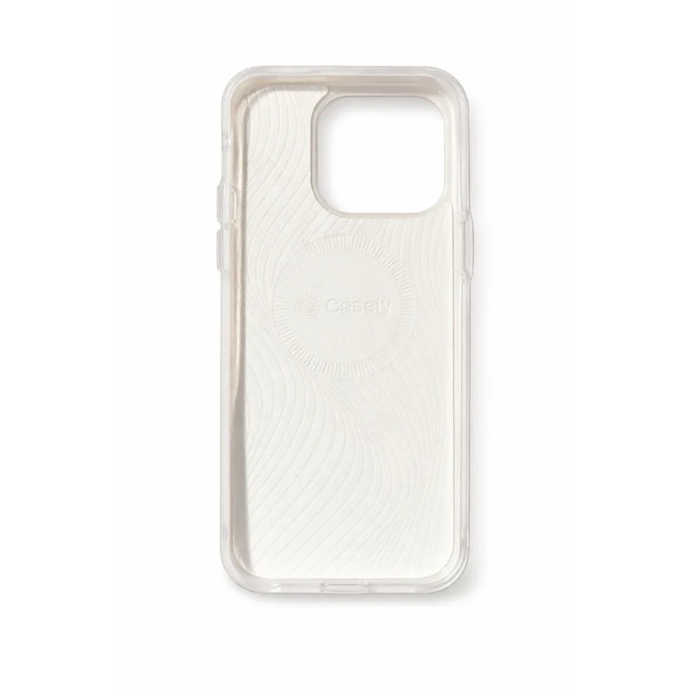 Casely iPhone 16 Pro Case Cream Red Hearts MagSafe Slim Protective Cover